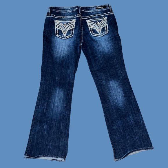 Plus Size Vigoss Bedazzled Dallas Bootcut Jeans 13/14 - Picture 4 of 4